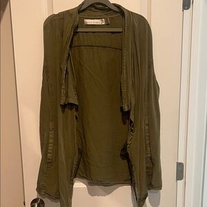 Olive Green Open Front Women's Vest